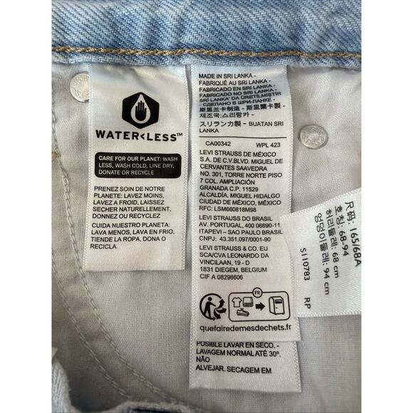 LEVI'S PREMIUM Light Mid Rise BAGGY DAD WIDE LEG Pleated Jeans Size 27 * 32 NWT - Picture 11 of 14